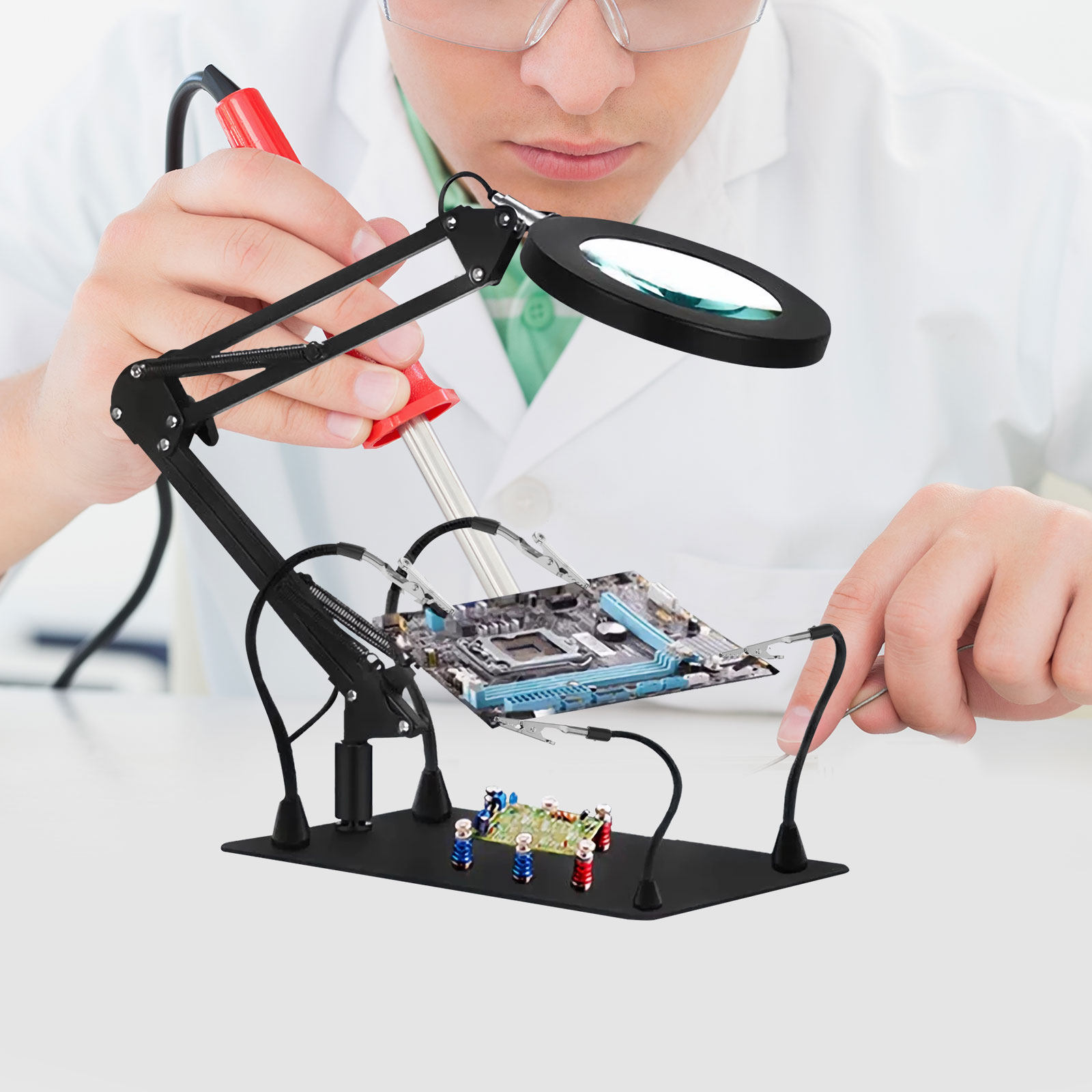 3 قطع من مشابك طاولة العمل للح - مراجعة Electronics Repair Tools وسعره